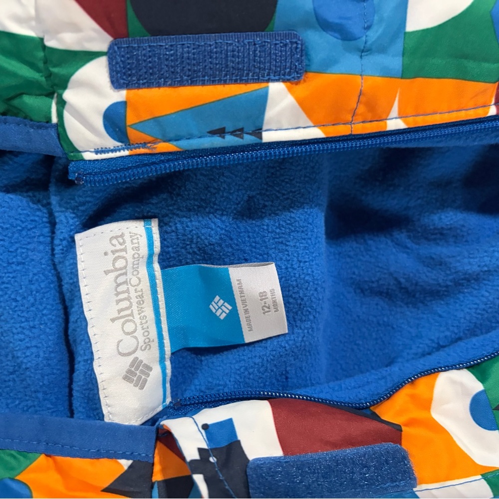 Columbia Kids Multicolor Geometric Snowsuit - Blue Green Orange - Picture 2 of 5